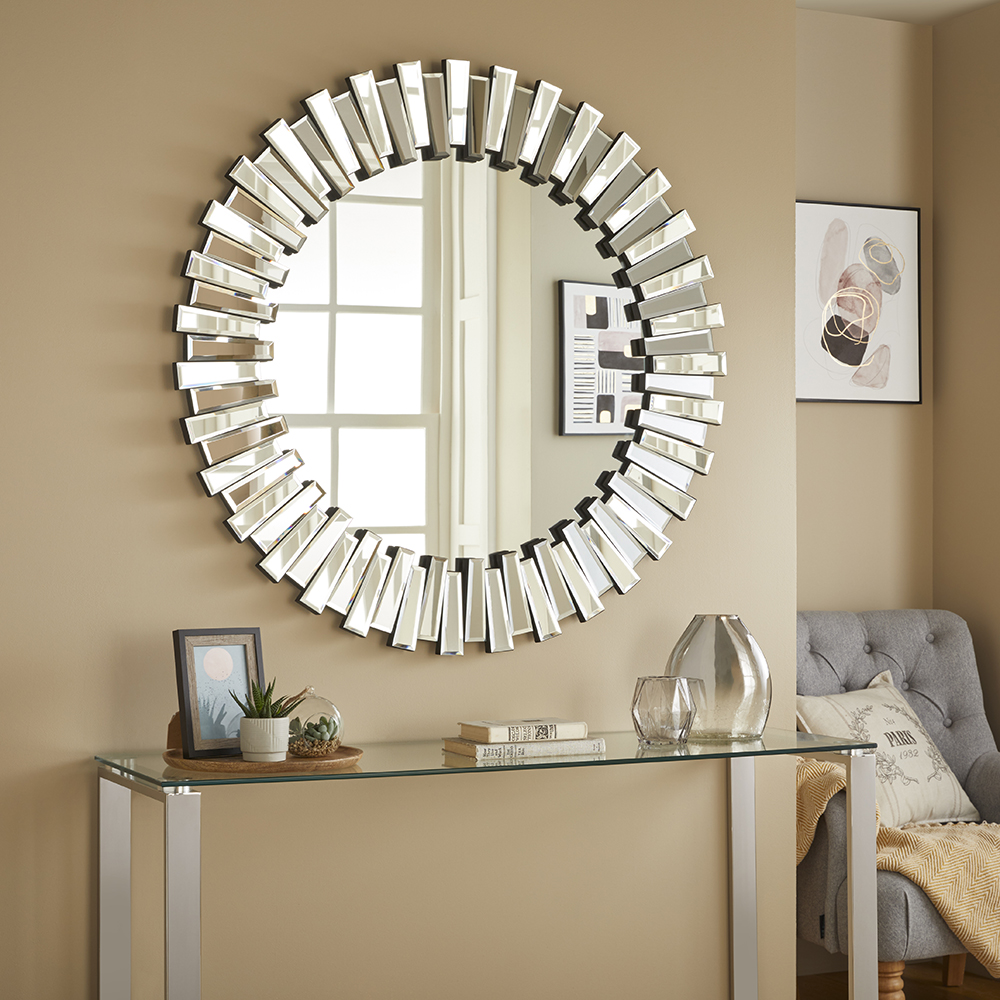 Buy Fleur Decor Mirror with Frame (Natural Finish) Online in India at Best  Price - Modern Wall Mirrors - Mirrors - Home Decor - Furniture - Wooden  Street Product