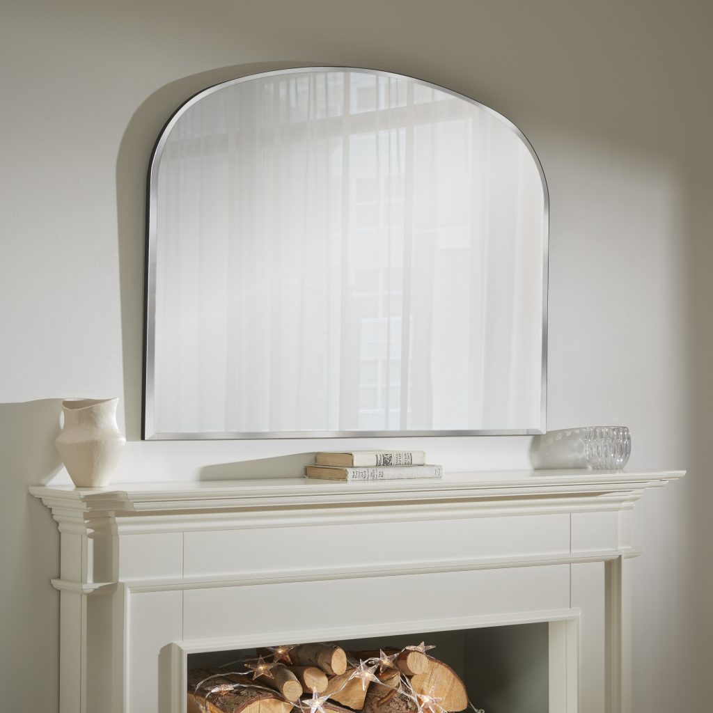 Simplistic Black Overmantle Mirror - The Online Mirror Shop