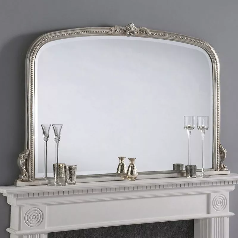 The Wentworth Overmantle Mirror - Silver