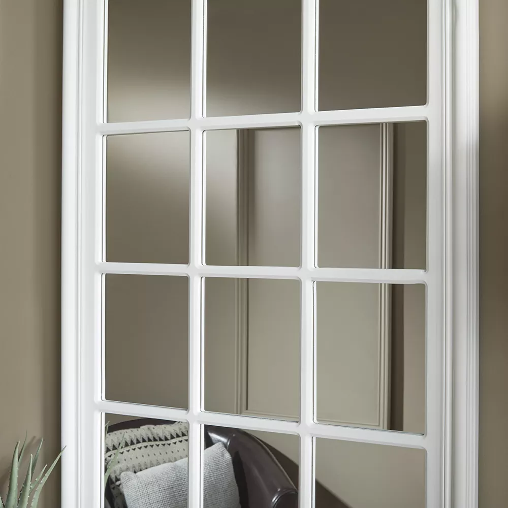 Cambridge White Window Mirror 120cm x 80cm - Image 3