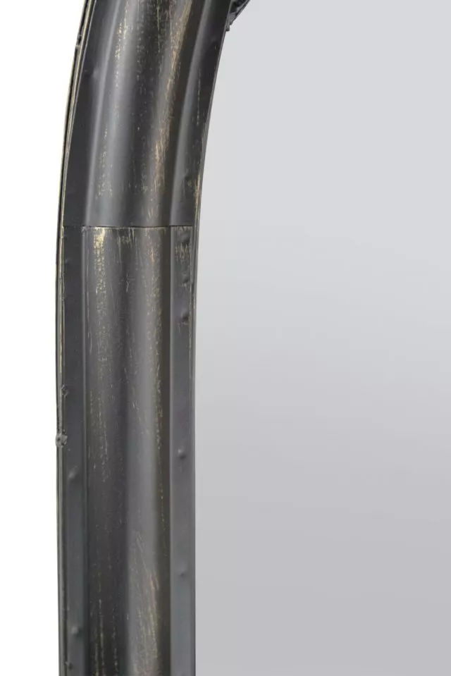 Arched Black Garden Mirror - Image 4